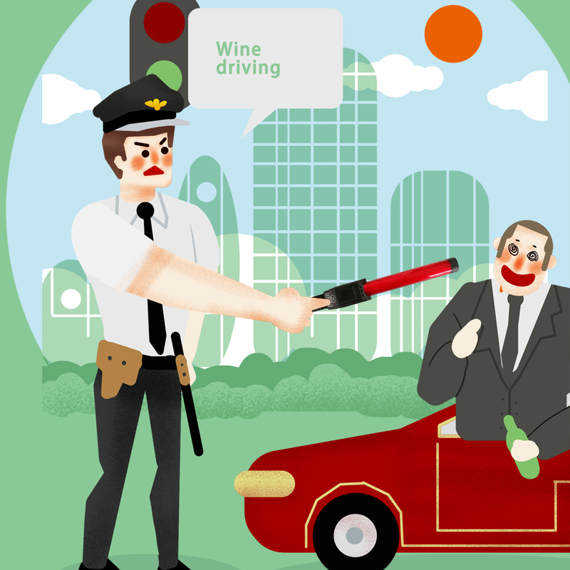 WGSensor AT7100 Alcohol Detector Drunk Driving Tester with Fuel Cell Sensor Battery Operated Measures Alcohol Content Black Red