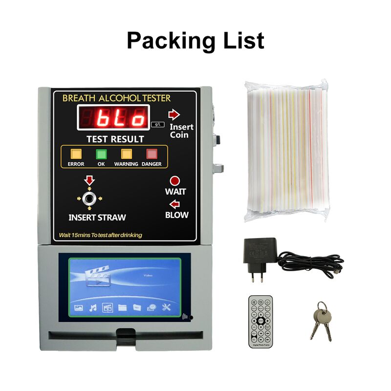 Japan OEM/ODM Wall-Mounted Coin Operated Breathalyzer for Bar/Disco (WG319V)